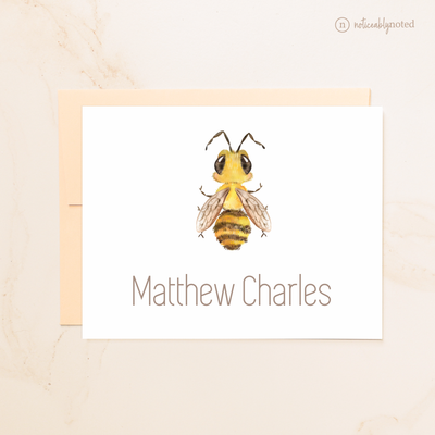 Bee Personalized Folded Note Cards