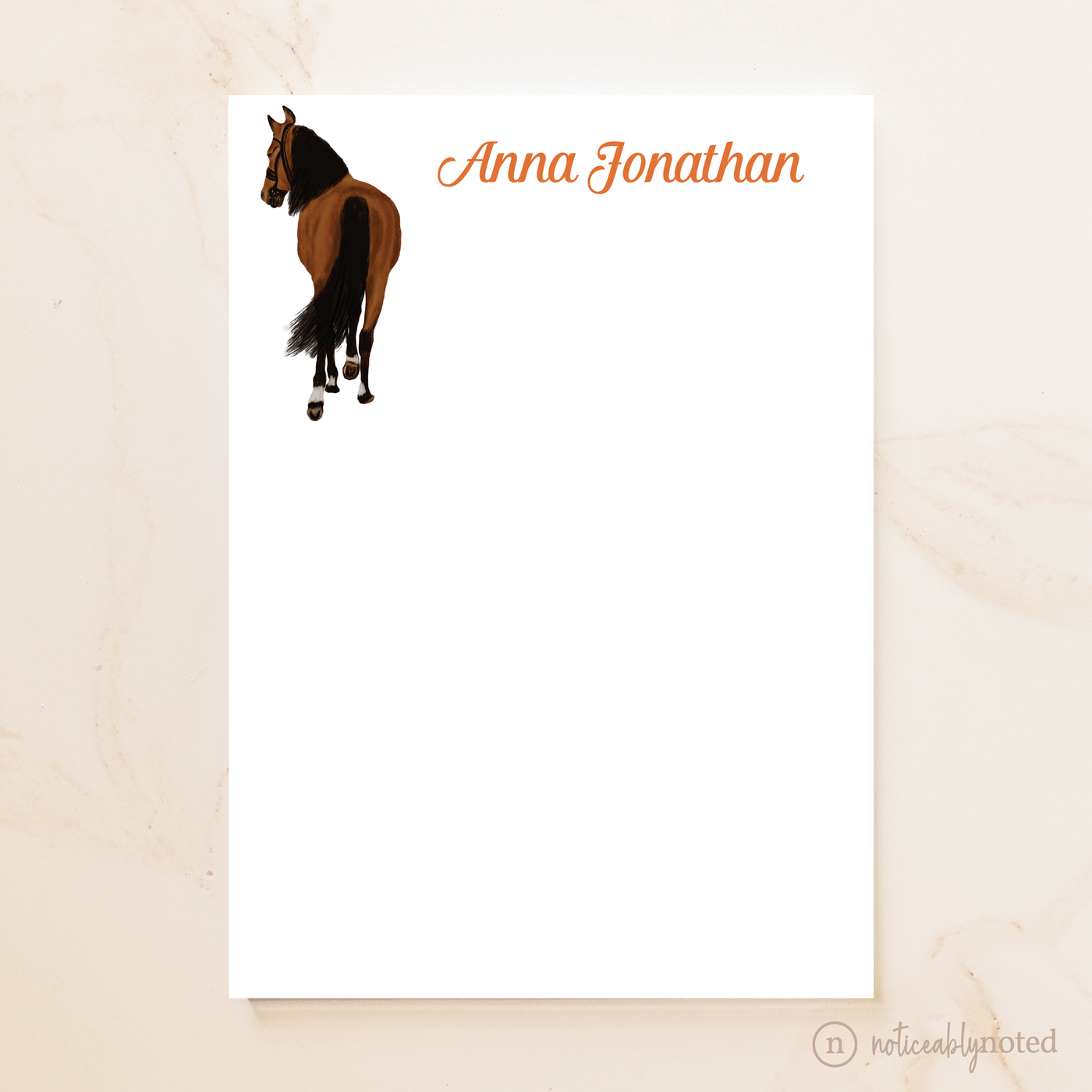 Brown Horse with Black Mane Notepad (#30)