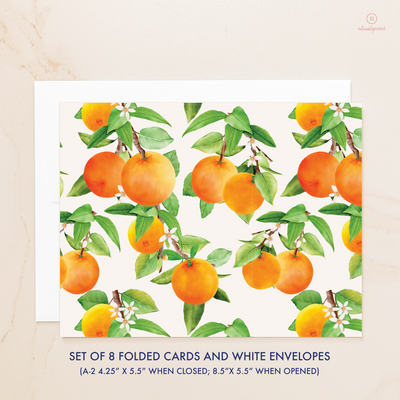 Oranges Folded Cards - Dimensions | Noticeably Noted