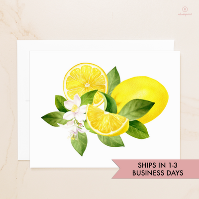 Lemon Folded Note Cards - Ships in 1-3 Business Days | Noticeably Noted