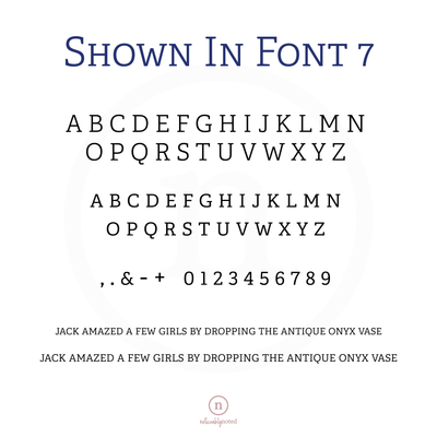 Shown In Font 7 | Noticeably Noted