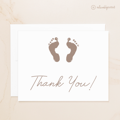 Footprint Baby Thank You Folded Cards | Noticeably Noted