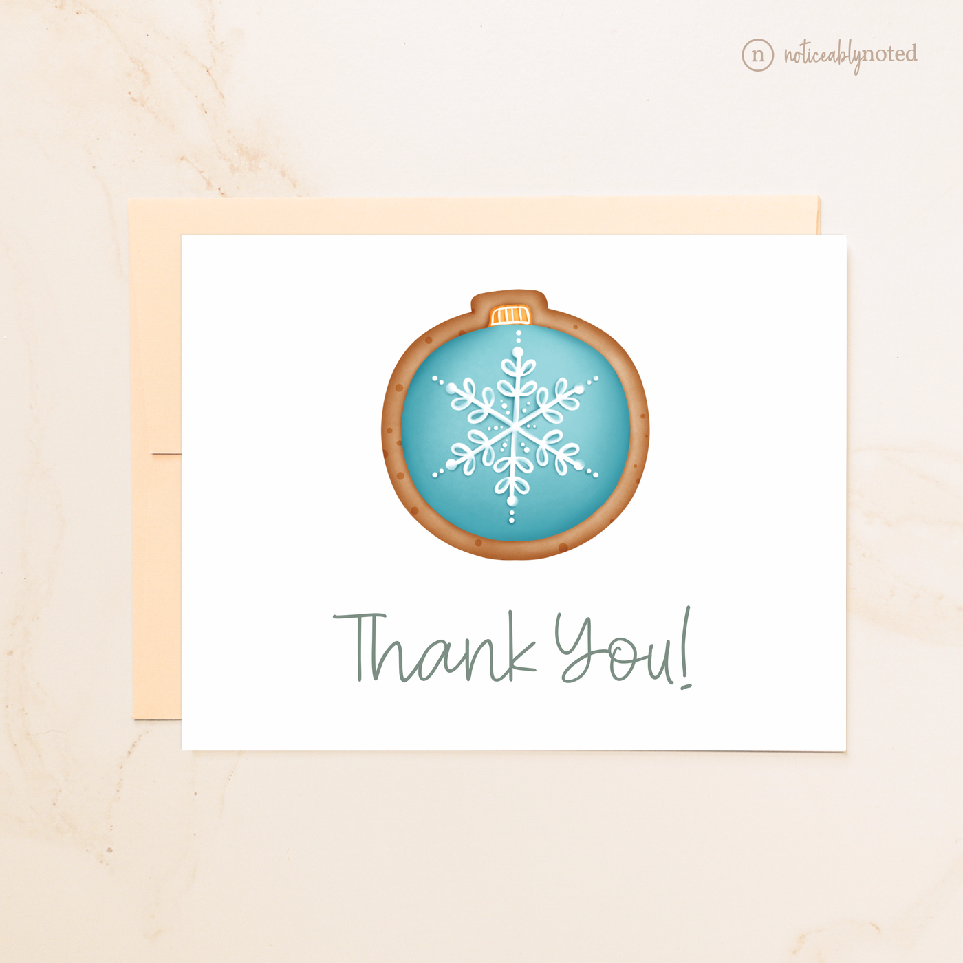 Ornament Cookie Folded Thank You Cards | Noticeably Noted