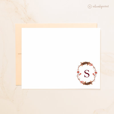 Pine Oval Monogram Flat Card Set | Noticeably Noted