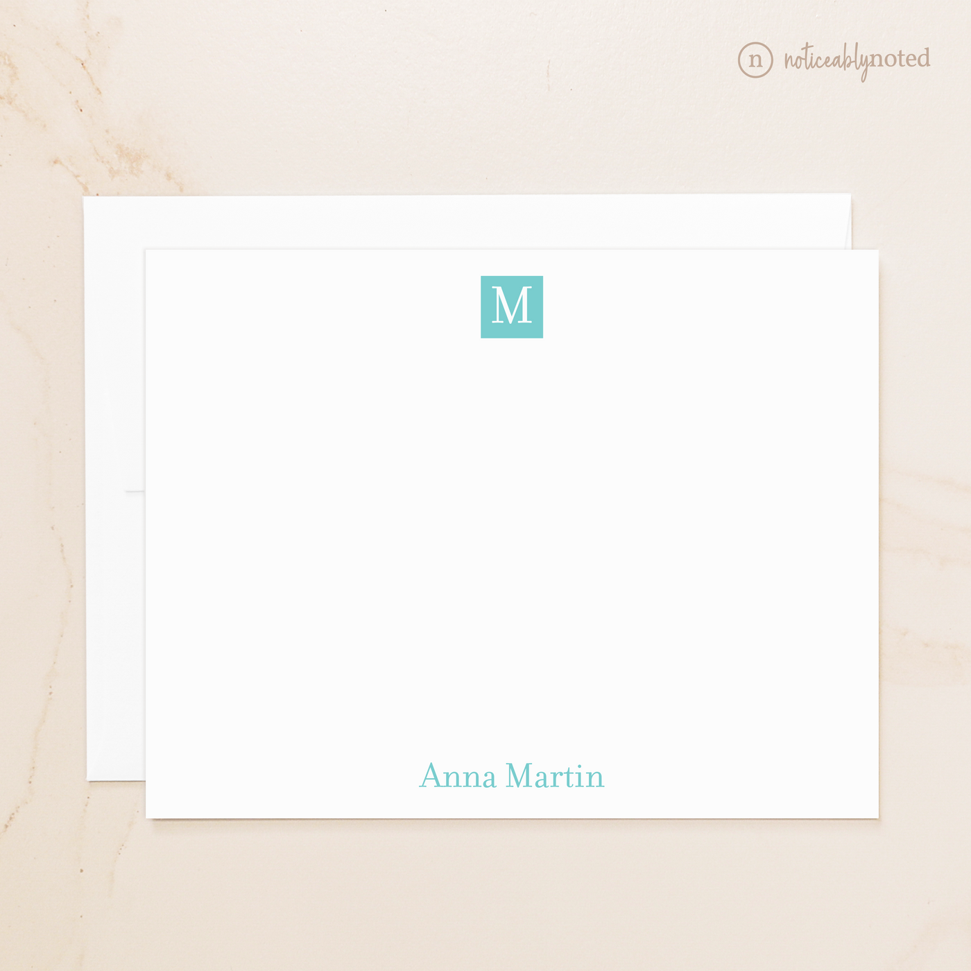 Monogram Personalized Note Cards | Noticeably Noted