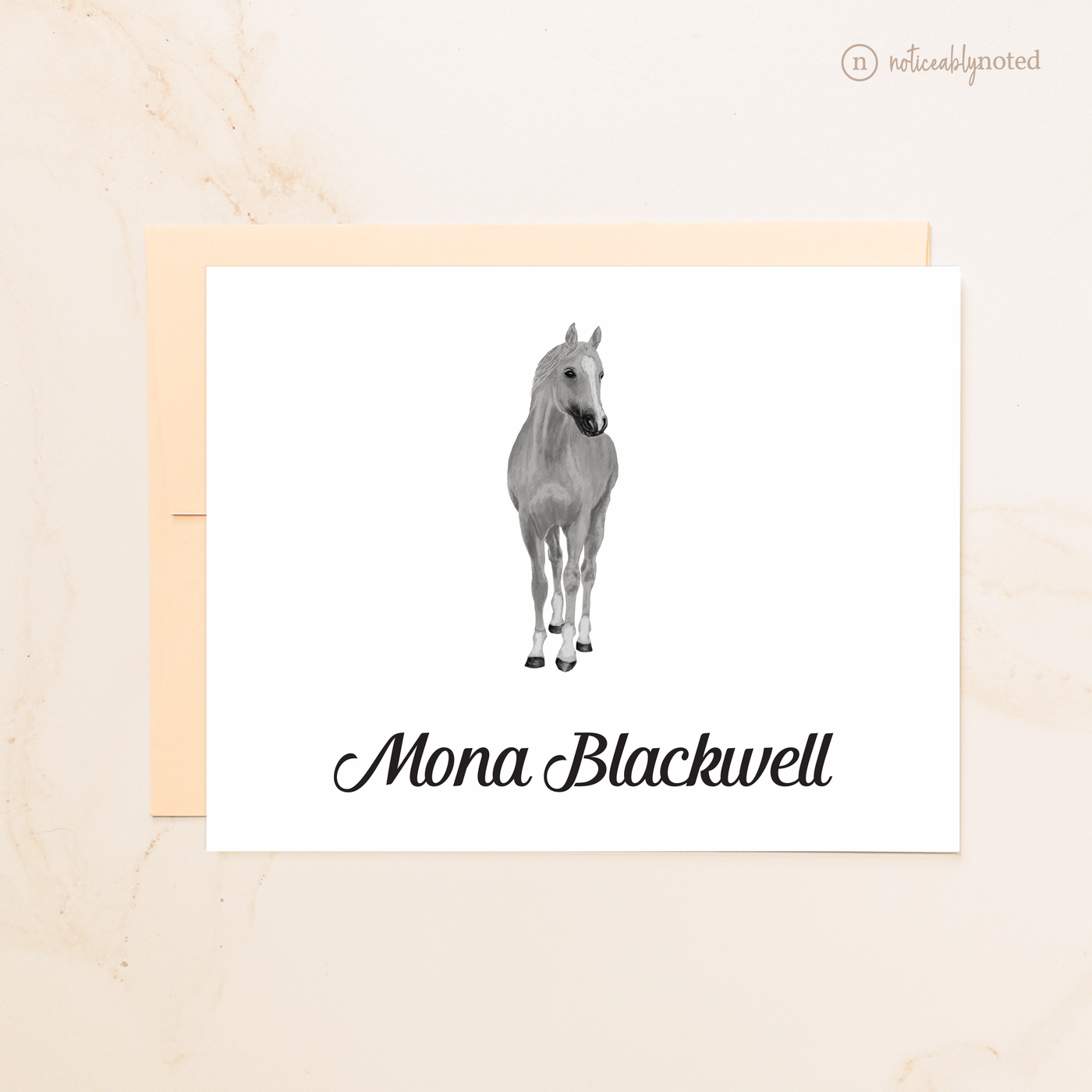 Silver Horse Folded Cards (#34)