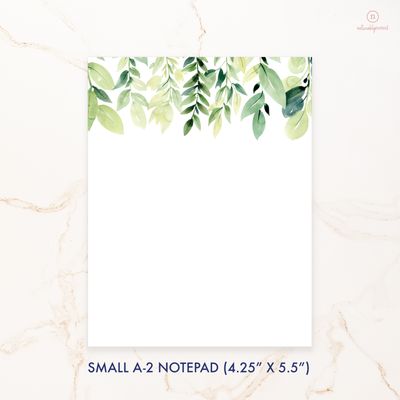 Greenery Notepad - Dimensions | Noticeably Noted