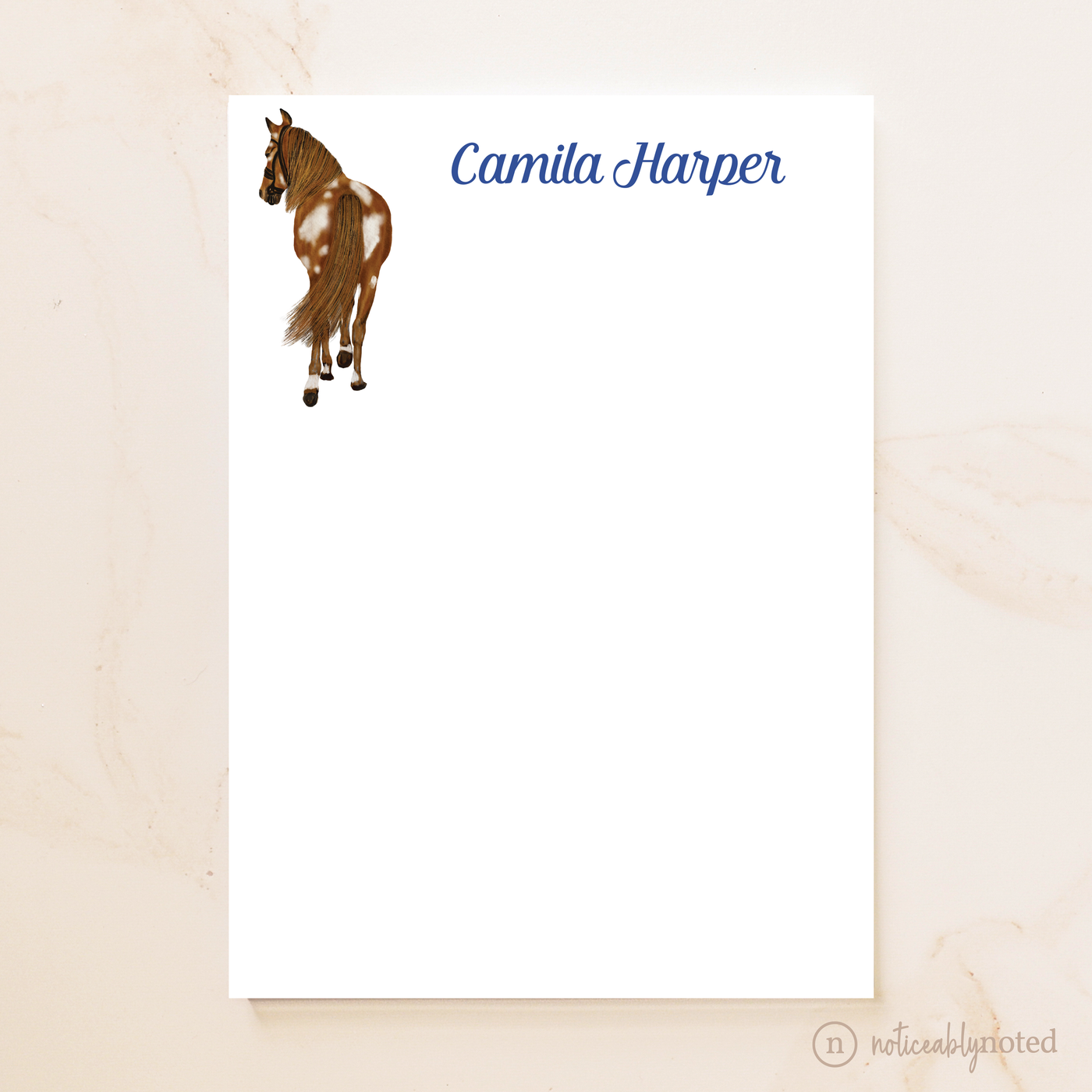 Splashed White Horse Notepad (#29)