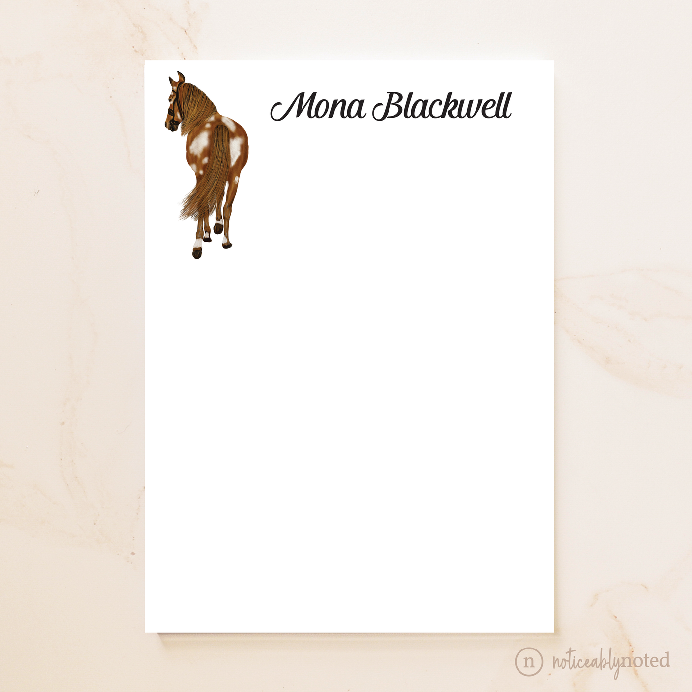 Splashed White Horse Notepad (#29)