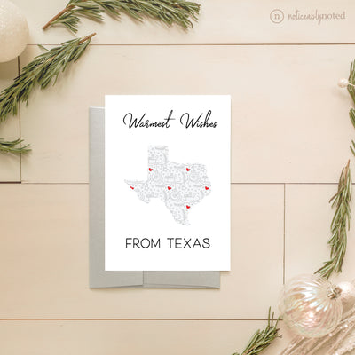 Texas Christmas Card - Warmest Wishes | Noticeably Noted