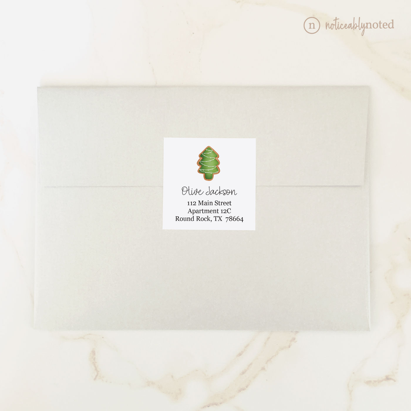 Tree Cookie Square Address Labels