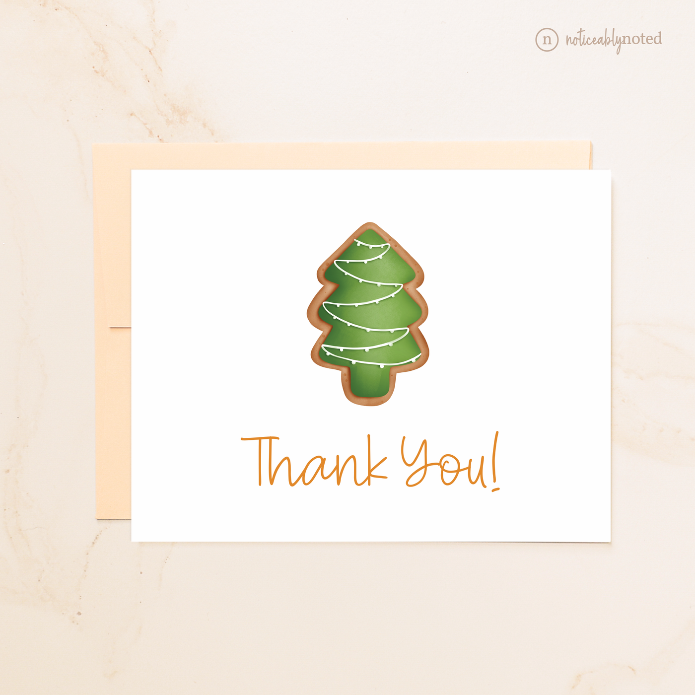 Tree Cookie Folded Thank You Cards | Noticeably Noted