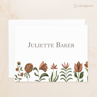 Vintage Floral Personalized Folded Cards