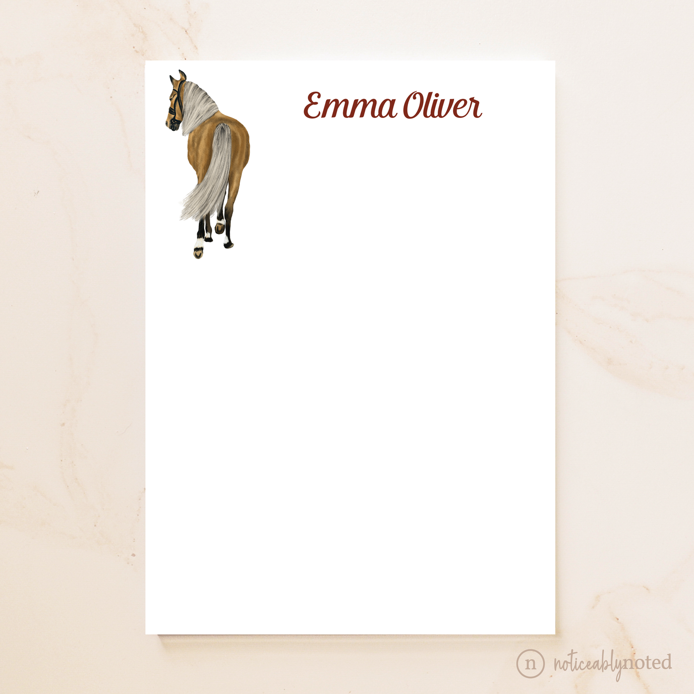 Yellow Dun Horse Notepad (#31)