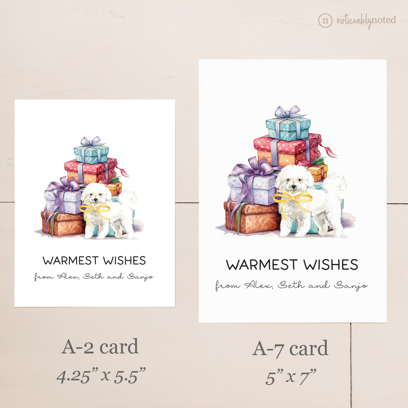 Card Size Comparison | Noticeably Noted