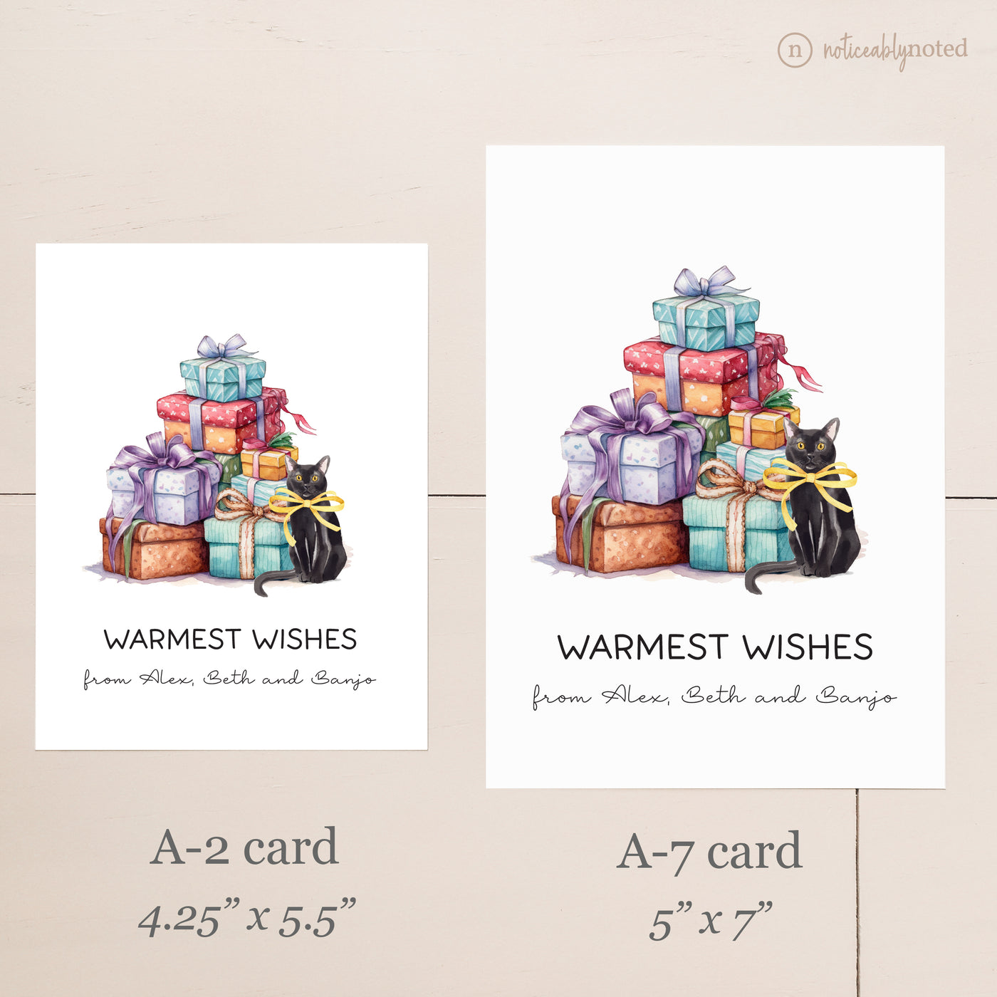 Card Size Comparison | Noticeably Noted