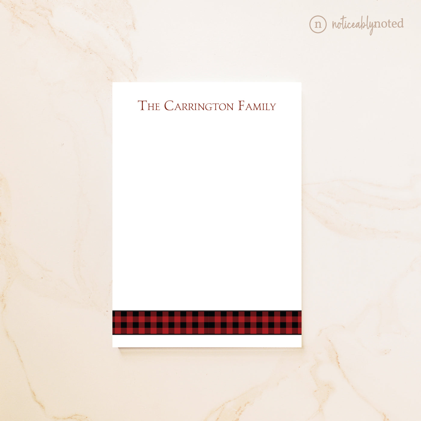 Buffalo Plaid notepad