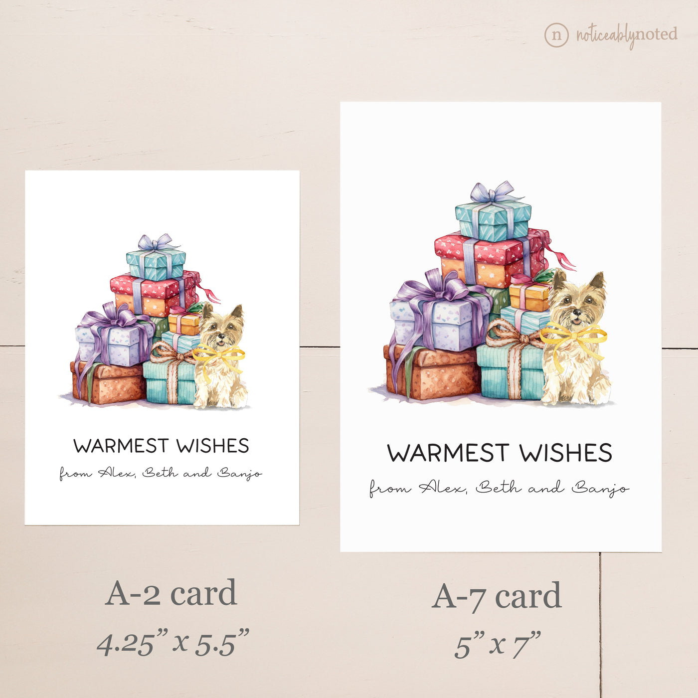 Card Size Comparison | Noticeably Noted