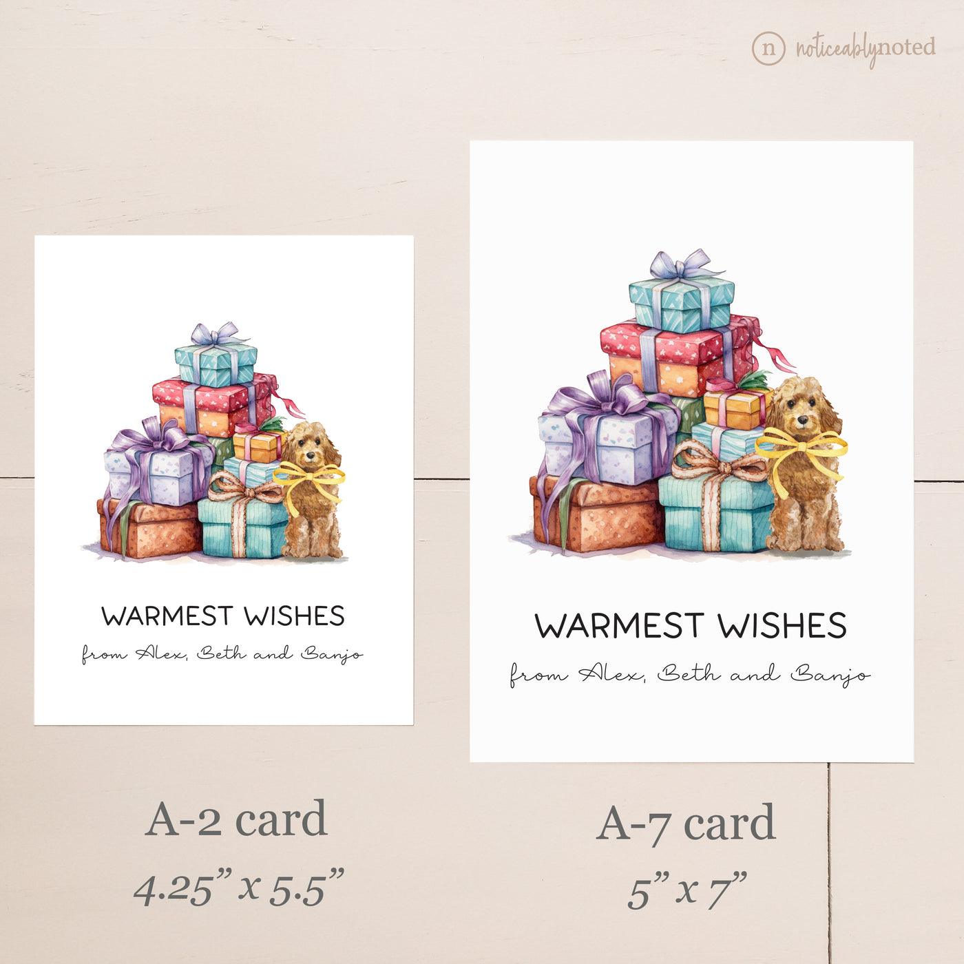 Card Size Comparison | Noticeably Noted