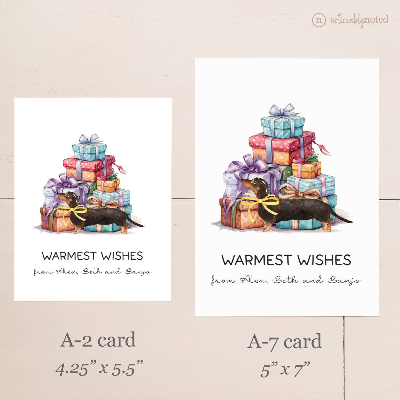 Card Size Comparison | Noticeably Noted