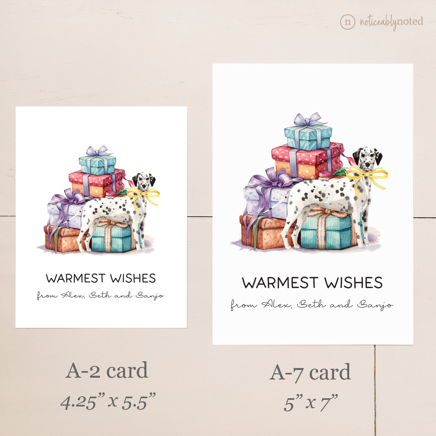 Card Size Comparison | Noticeably Noted