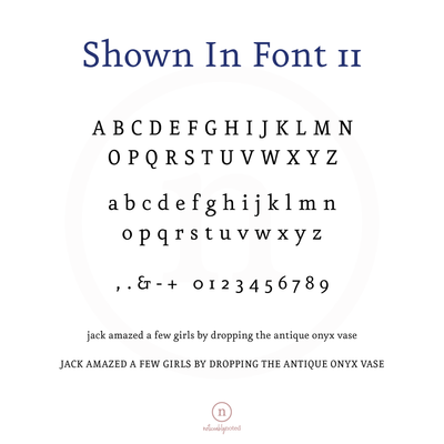Shown in Font 11 | Noticeably Noted