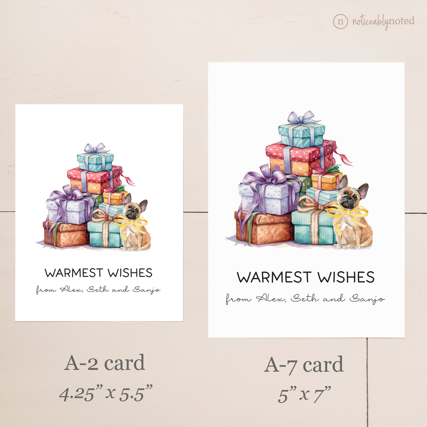 Card Size Comparison | Noticeably Noted