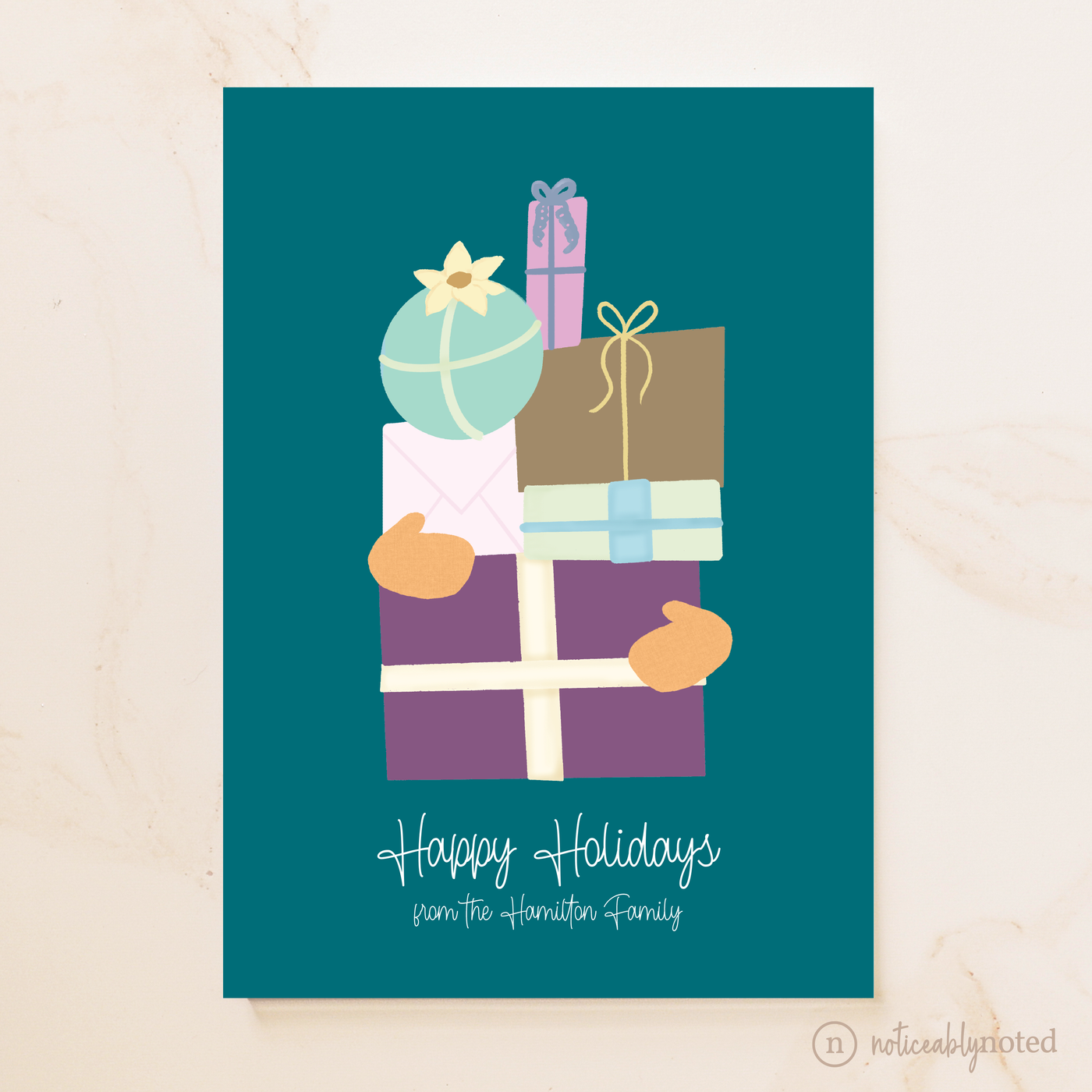 Gift Stack Christmas Holiday Cards