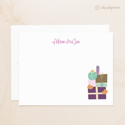 flat card with colorful gift boxes