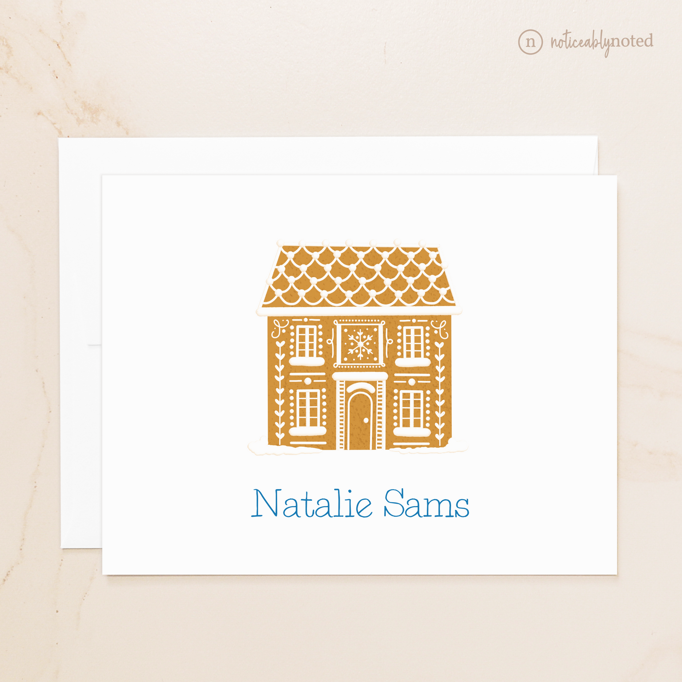 gingerbread folded note card