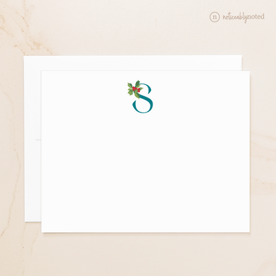 Holly Monogram Note Card