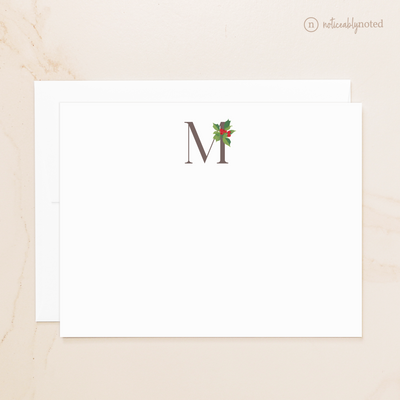 Holly Monogrammed Note Card