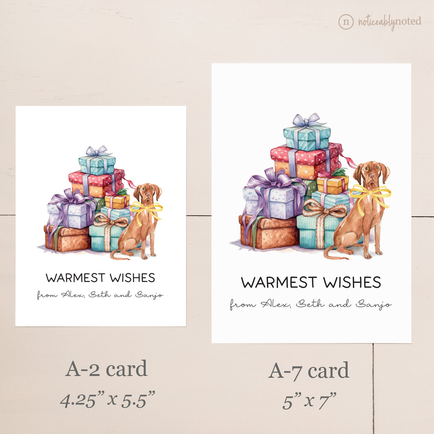 Card Size Comparison | Noticeably Noted