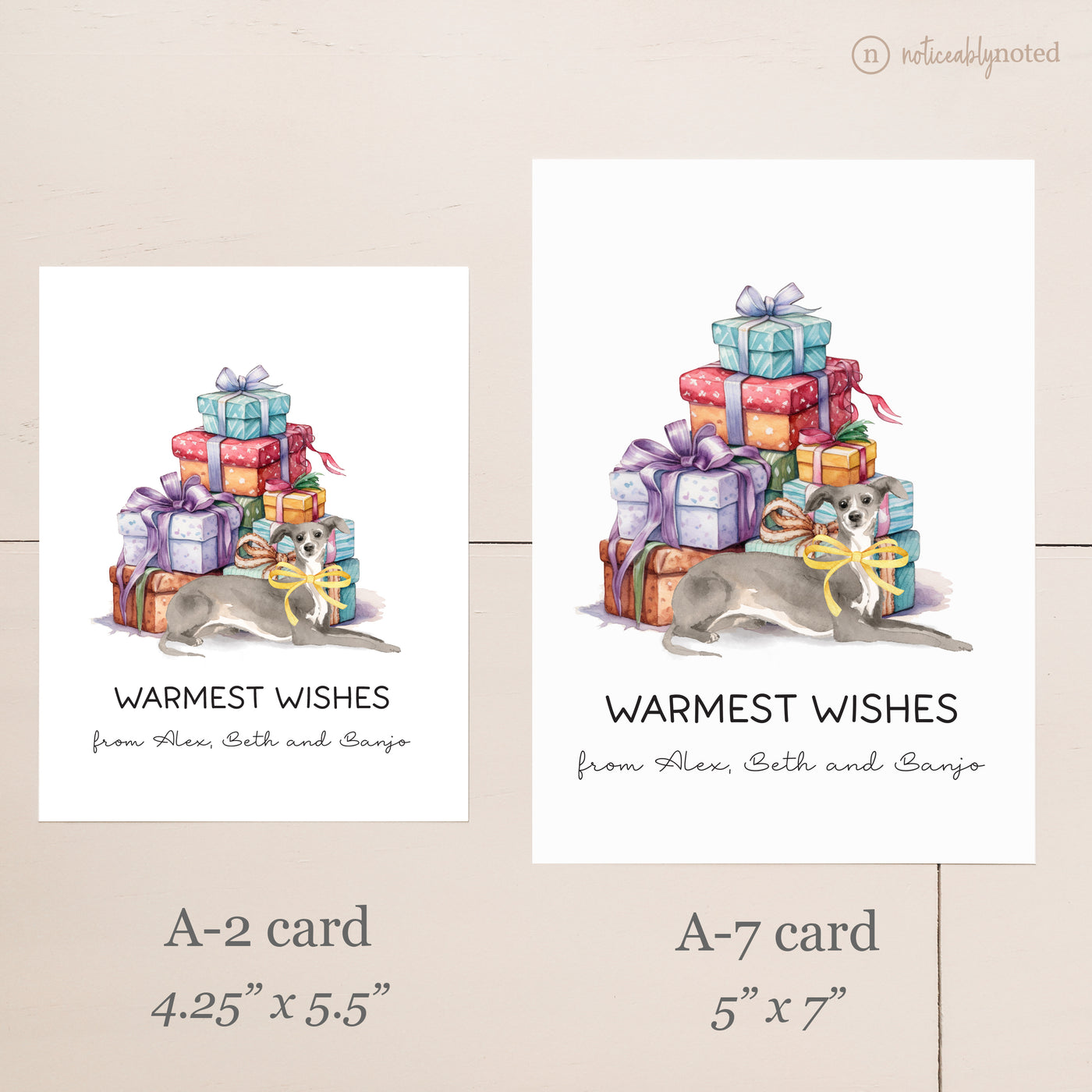 Card Size Comparison | Noticeably Noted