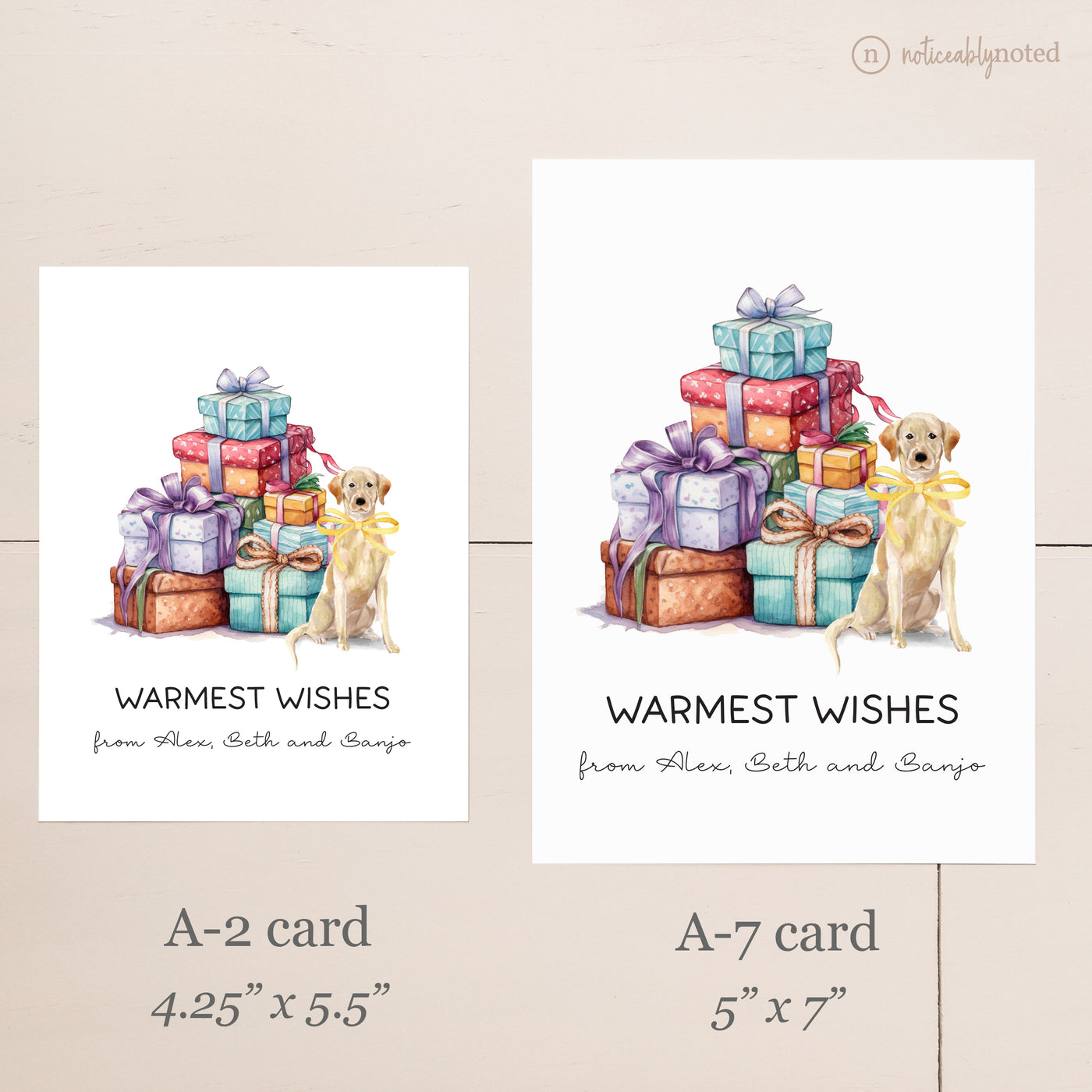 Card Size Comparison | Noticeably Noted