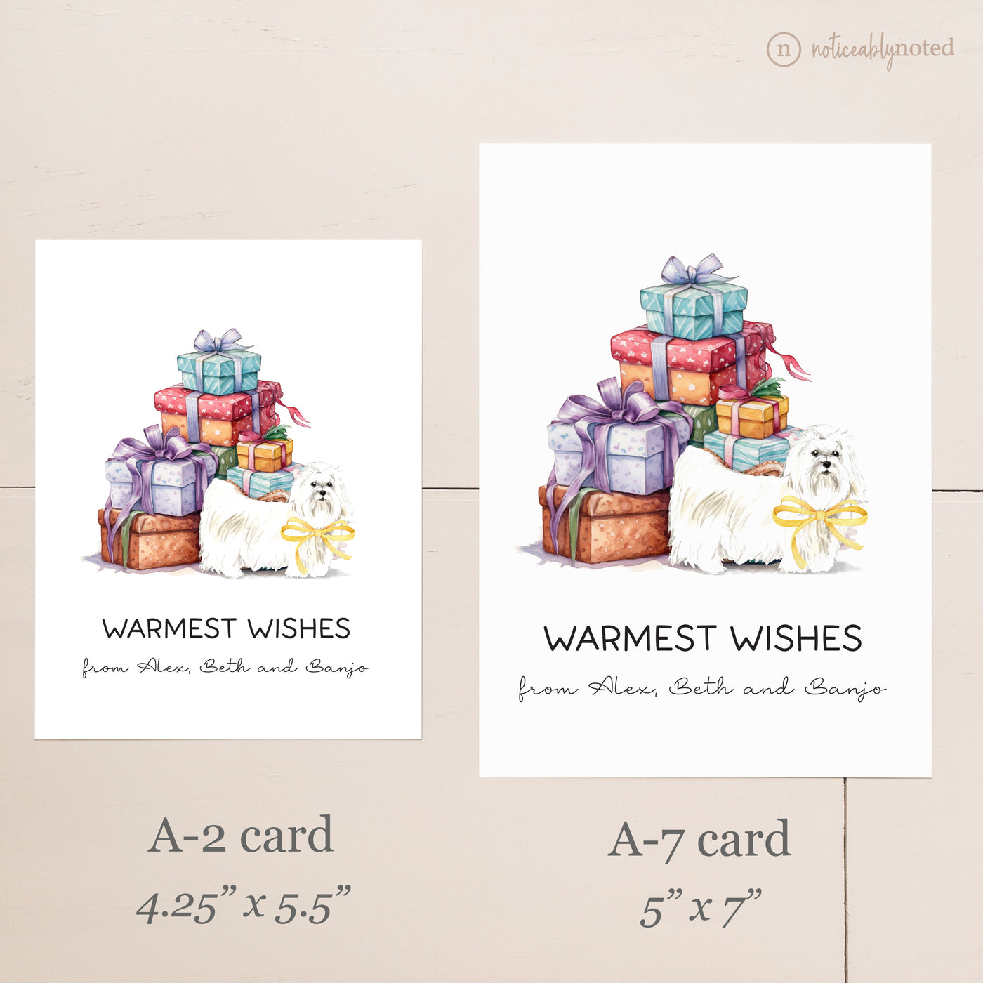 Card Size Comparison | Noticeably Noted