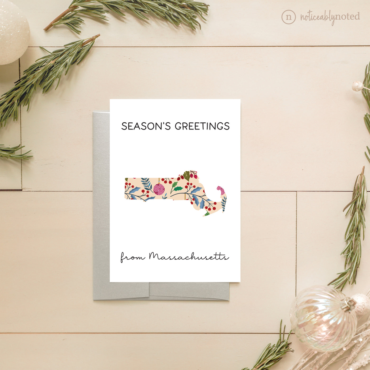 Massachusetts Holiday Greeting Cards | Noticeably Noted