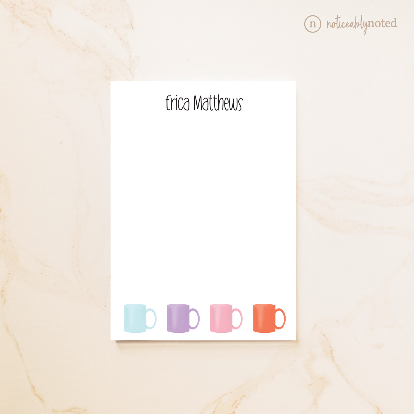 Coffee Cups Personalized Notepad (BPPT)