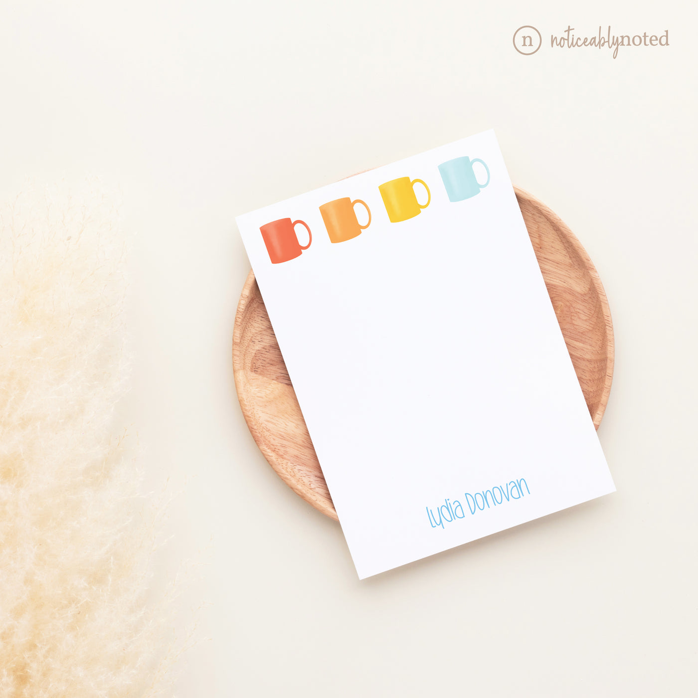 Coffee Cups Personalized Notepad (TMYB)