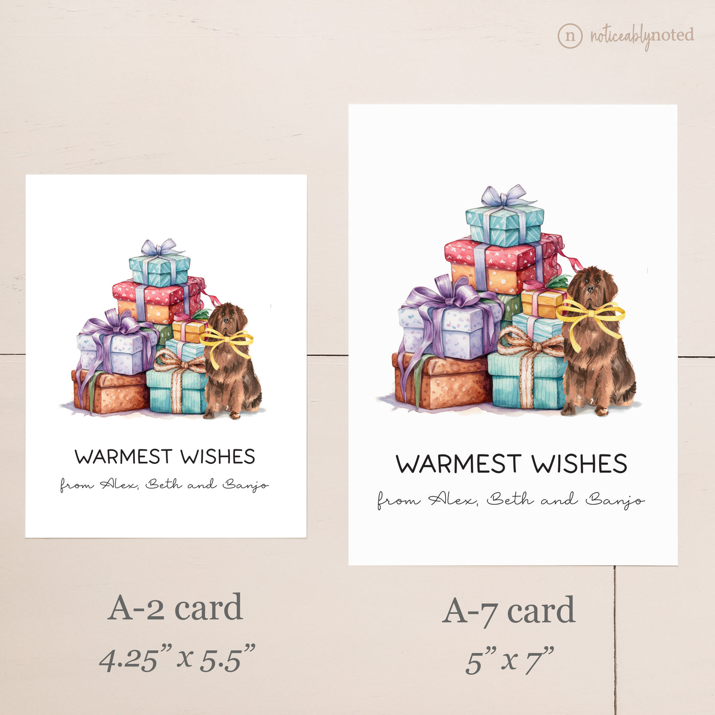 Card Size Comparison | Noticeably Noted