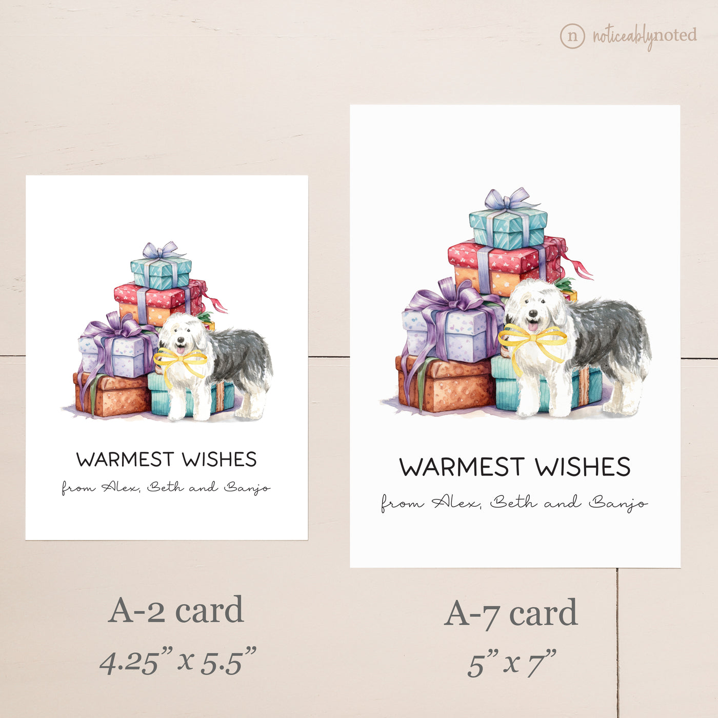 Card Size Comparison | Noticeably Noted