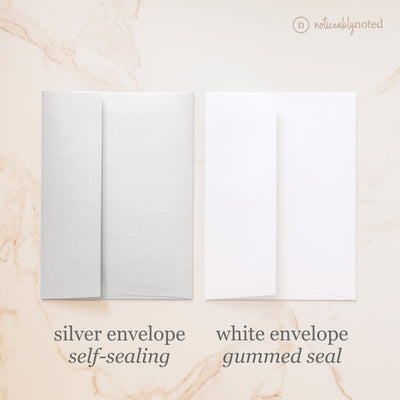 Silver and White Envelopes | Noticeably Noted