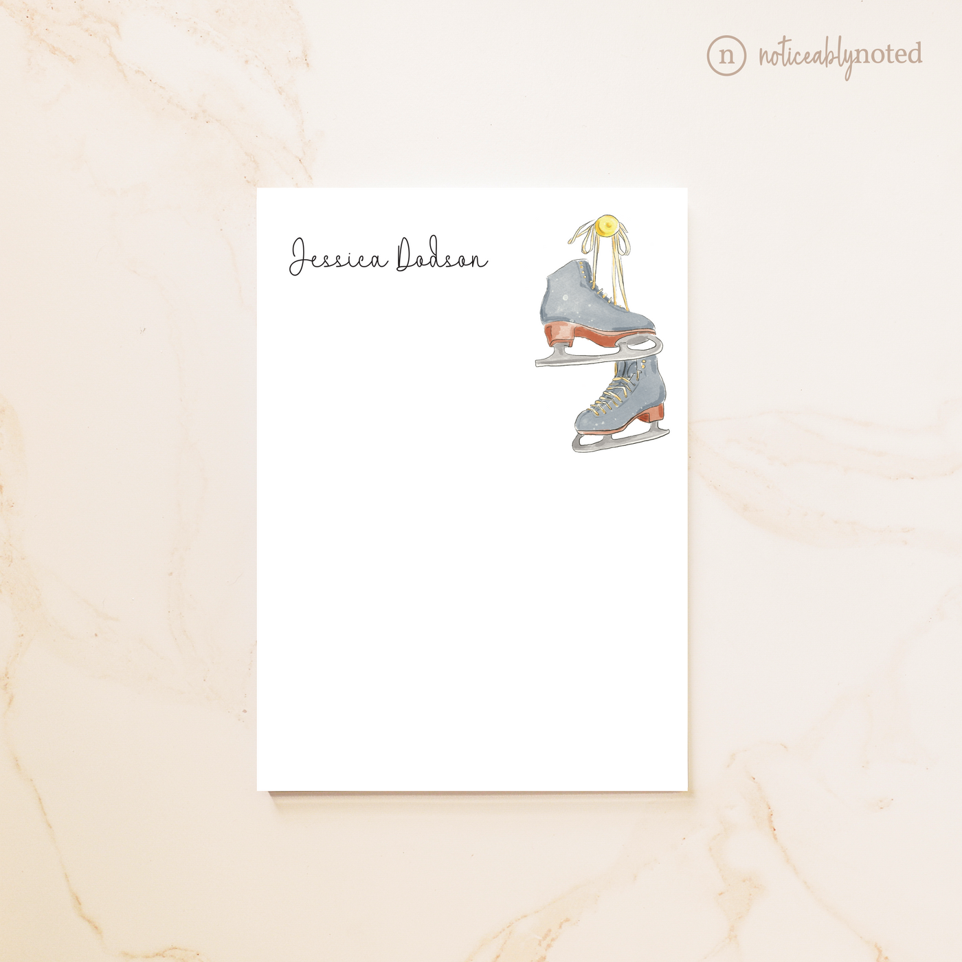 Ice Skate Notepad | Noticeably Noted
