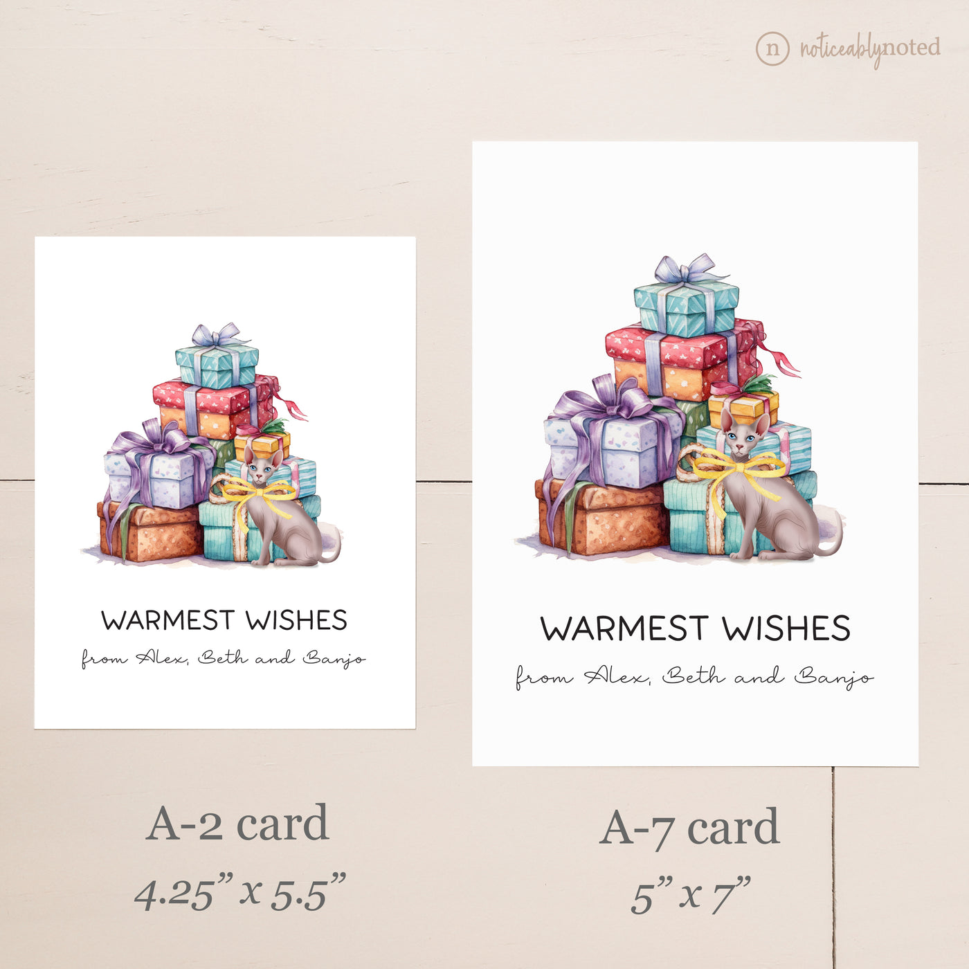 Card Size Comparison | Noticeably Noted