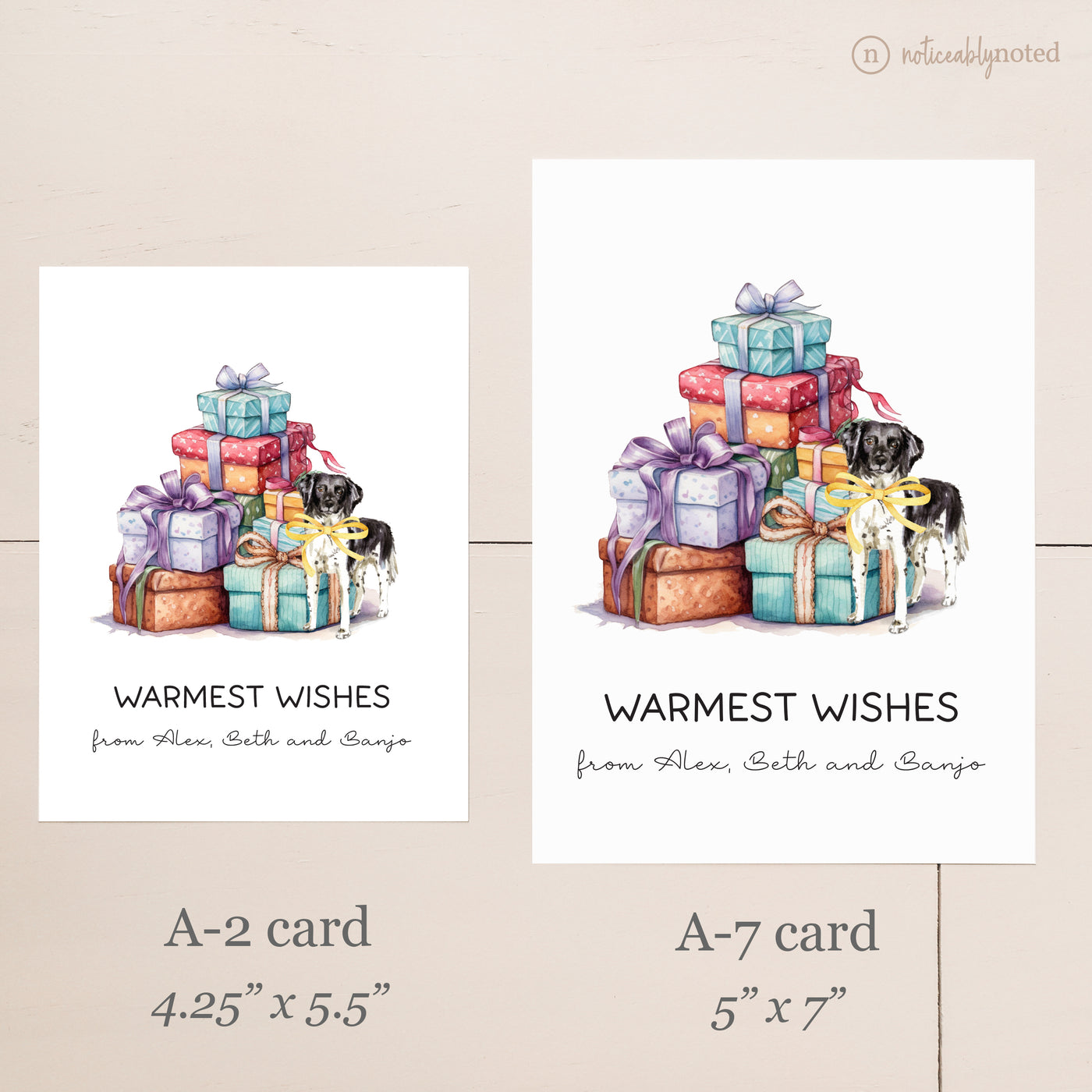 Card Size Comparison | Noticeably Noted