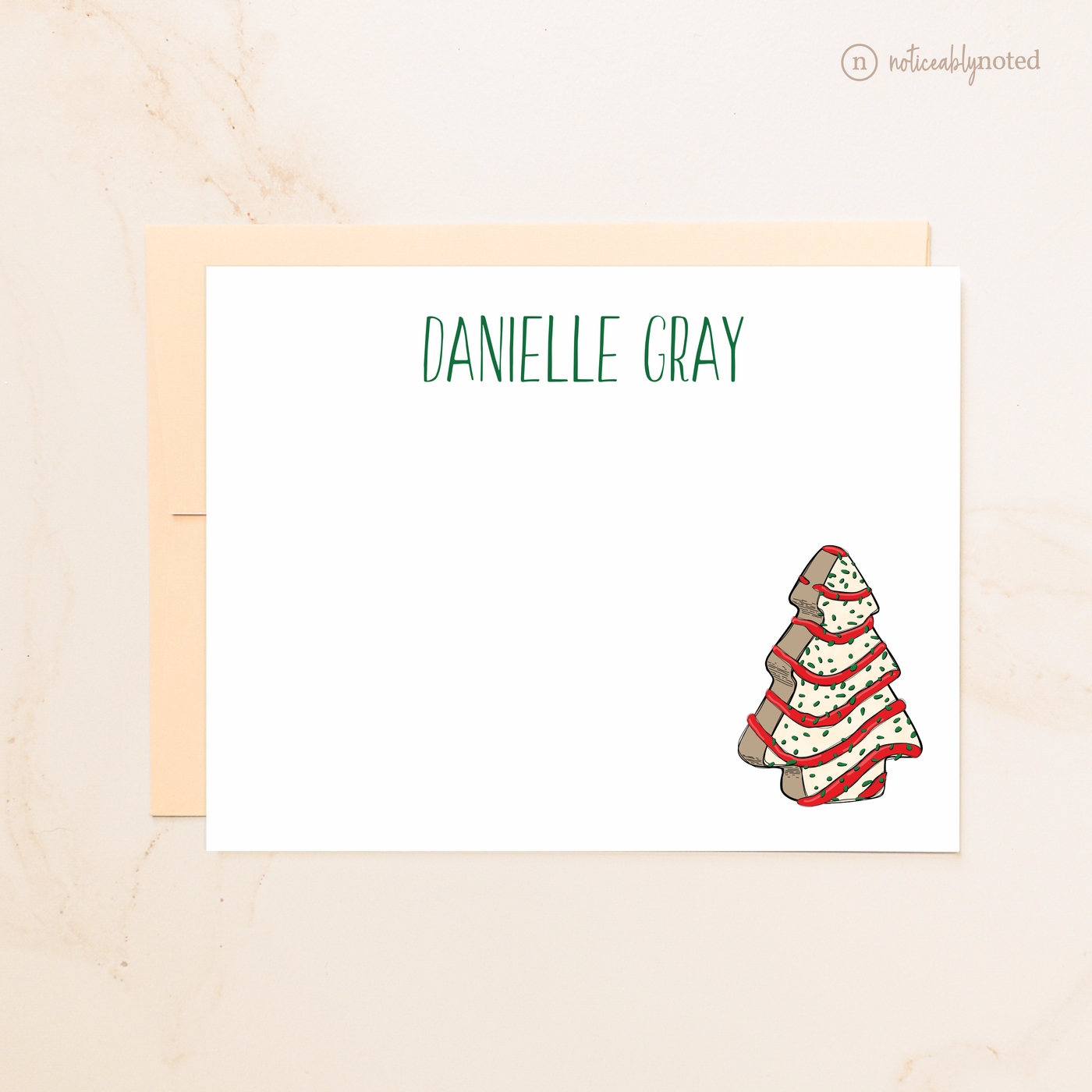 Tree Cake Flat Cards | Noticeably Noted