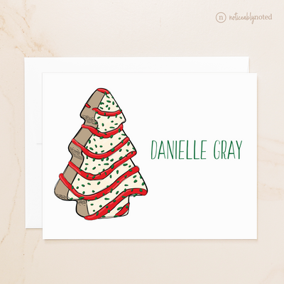Personalized Tree Cake Folded Note Cards | Noticeably Noted