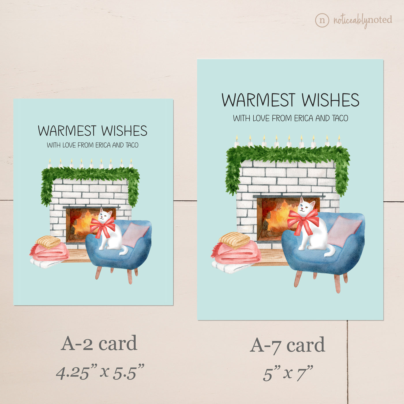 Turkish Angora Cat Christmas Cards