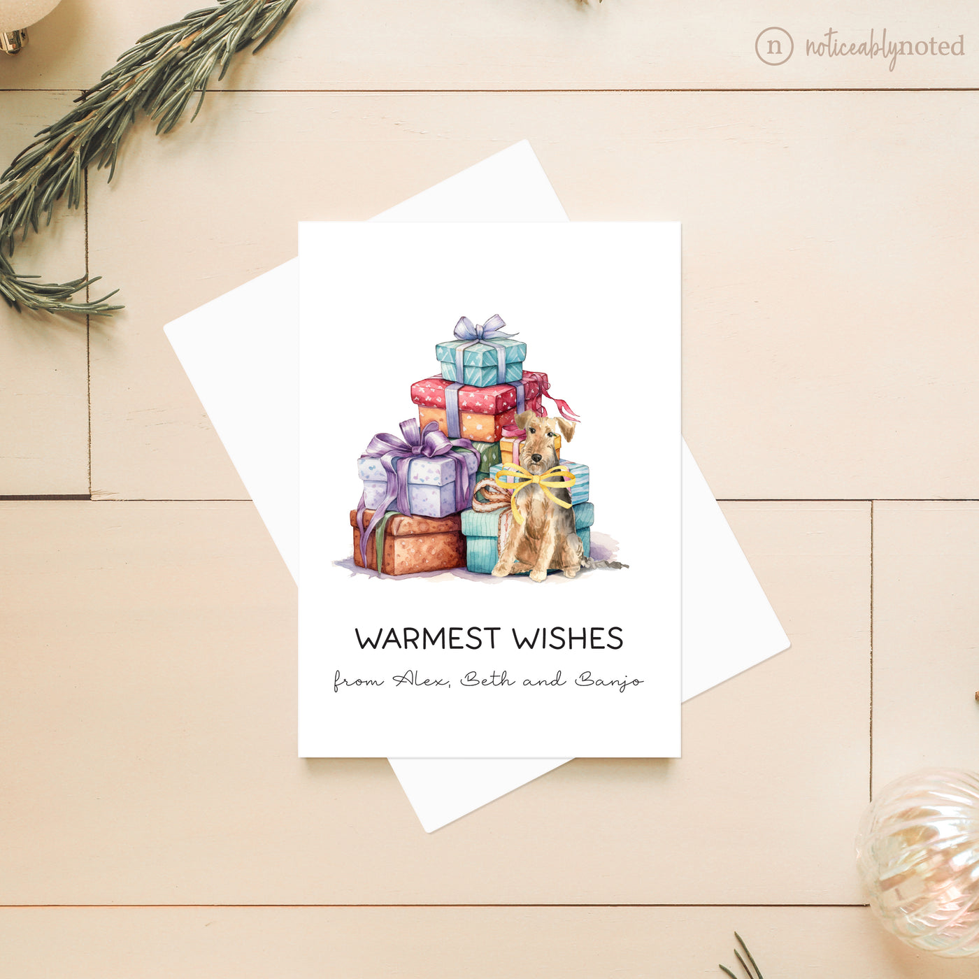 Welsh Terrier Holiday Greeting Cards | Noticeably Noted