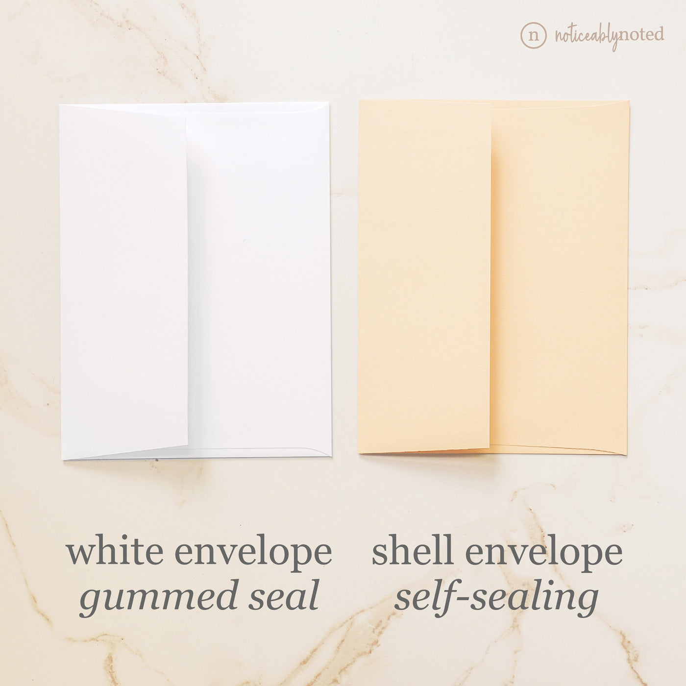 Shell and White Envelopes | Noticeably Noted